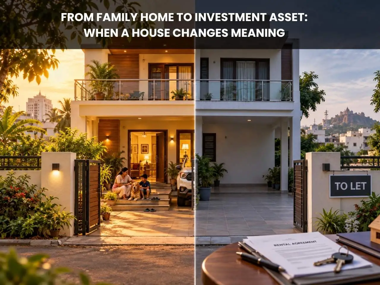 Modern family home shown as both a lived-in residence and an investment property