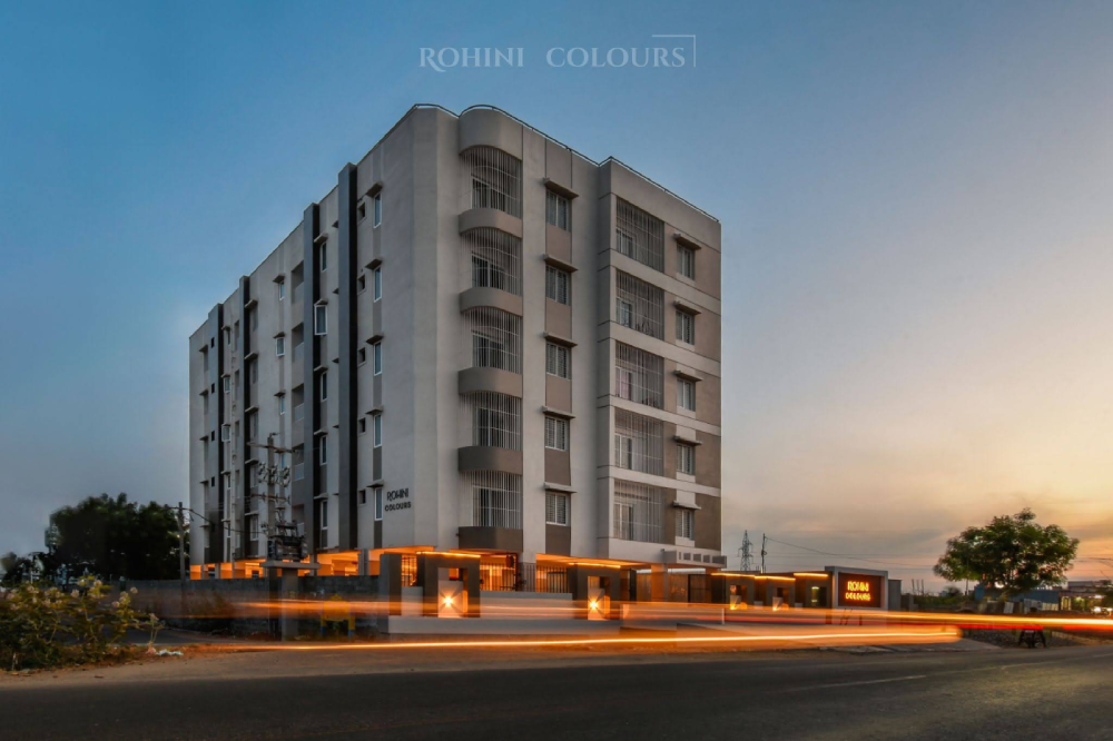 Front elevation of Rohini Colours flats in Woraiyur - Trichy